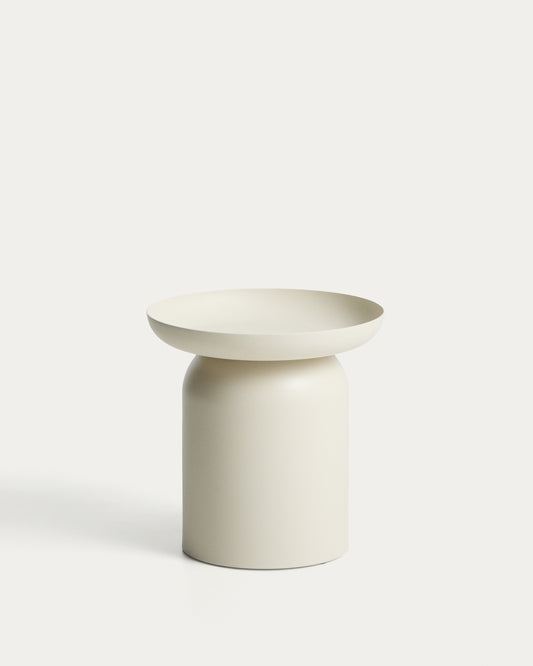 아르콜라 알루미늄 사이드 테이블 에크루 Ø45 cm