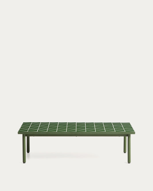 마리나 아웃도어 아연도금 소파테이블 122 x 61cm (그린프레임/그린 타일)