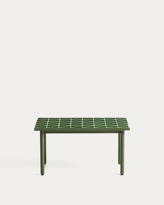 마리나 아웃도어 아연도금 사이드테이블 81 x 51cm (그린프레임/그린 타일)