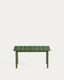 Maurina side table in green galvanised steel with ecru tiles 81 x 51 cm