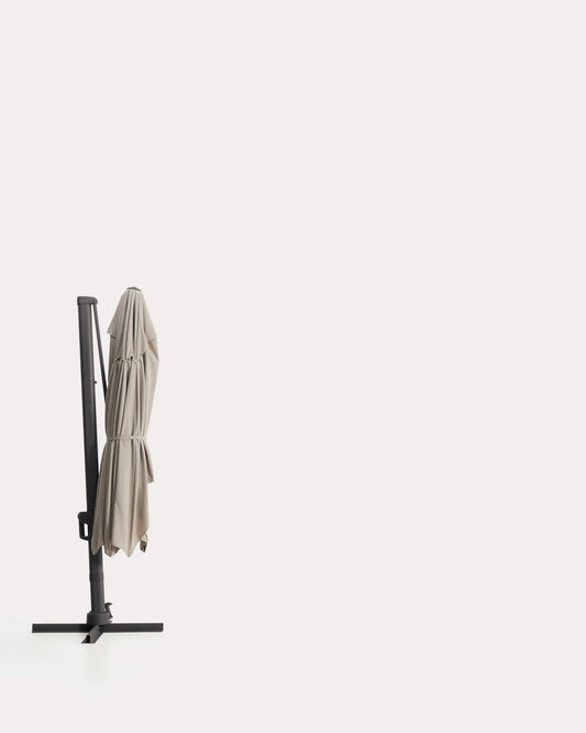 놀리 캔틸레버형 파라솔 베이지/그라파이트 알루미늄 프레임  300 × 420 cm