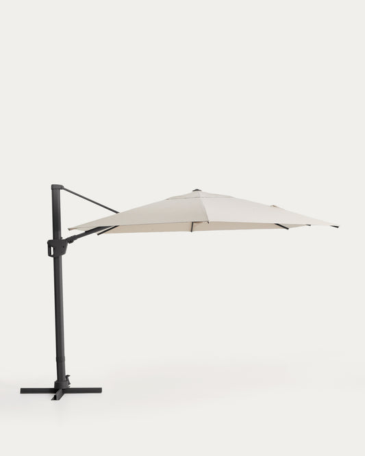 놀리 캔틸레버형 파라솔 베이지/그라파이트 알루미늄 프레임  300 × 420 cm