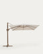 Noli beige cantilever parasol with taupe aluminium structure 300 x 300cm