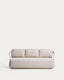 Tamaris ecru aluminium 3-seater sofa 217 cm