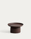 Arcola coffee table in brown aluminium Ø70cm