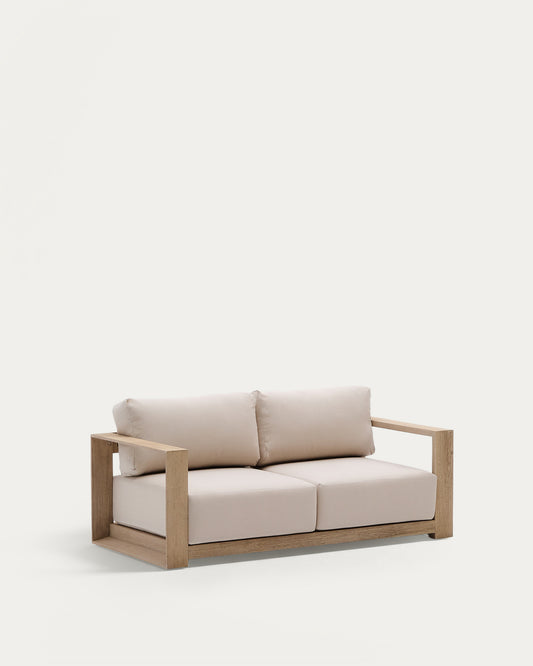 Ambra 2-seater sofa in solid acacia wood with light finish 174cm FSC 100%