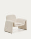 Melvia beige chenille armchair