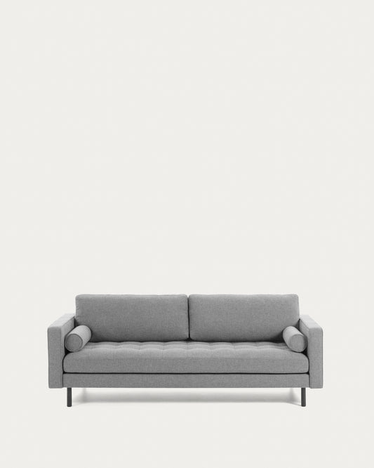 Debra 3 seater sofa in light grey, 222 cm