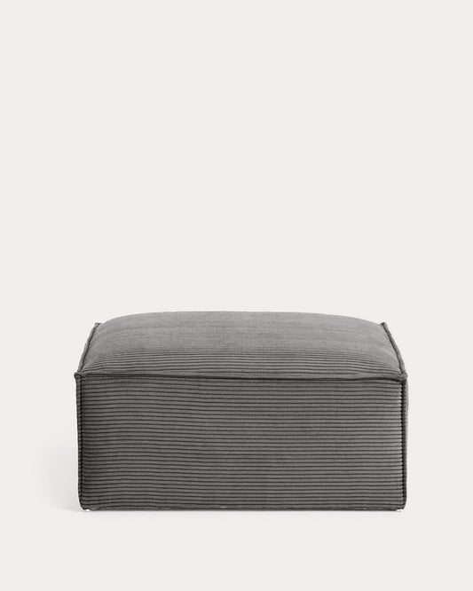 블럭 스페인 직수입 코듀로이 그레이 스툴 90x70cm