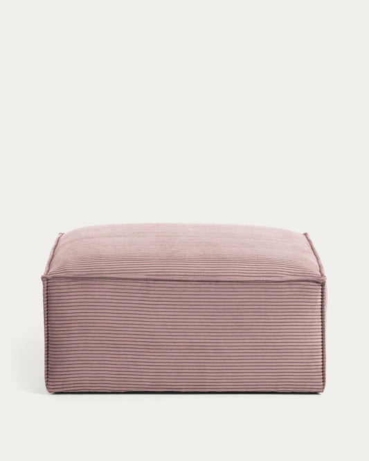 Blok footrest thick in pink corduroy 90 x 70 cm