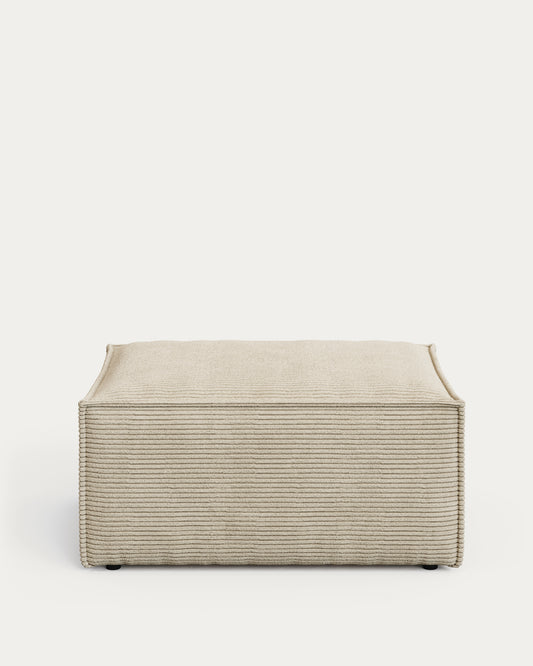 Blok footrest thick ecru corduroy 90 x 70 cm