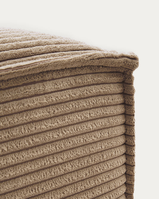Blok footrest thick taupe corduroy 90 x 70 cm