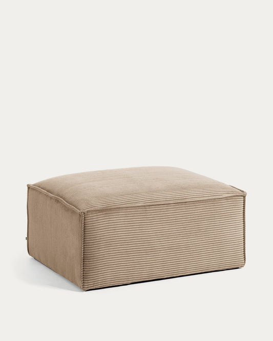 Blok footrest thick taupe corduroy 90 x 70 cm