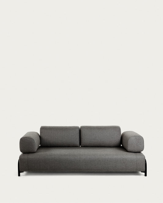 콤포 스페인 직수입 3인소파 다크그레이 232cm (암레스트2)