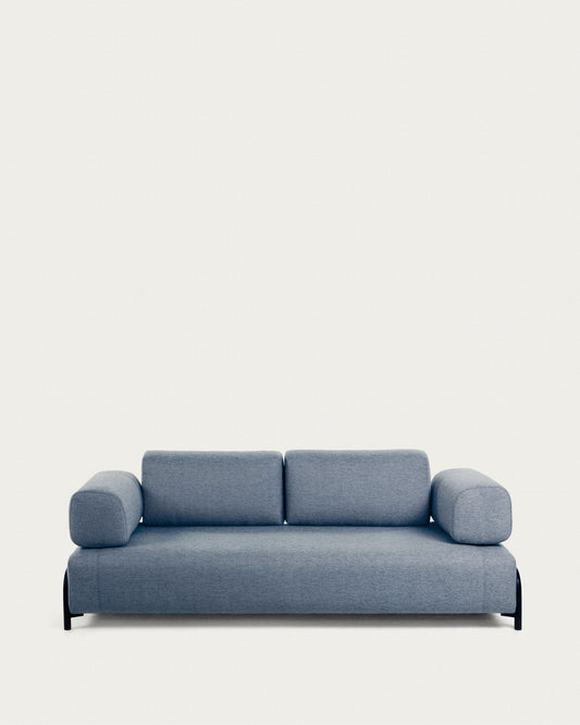 콤포 스페인 직수입 3인소파 블루 232cm (암레스트2)