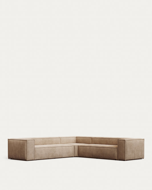 블럭 OEKO-TEX인증 코듀로이 타우페 6인 소파(코너형) 320×320cm
