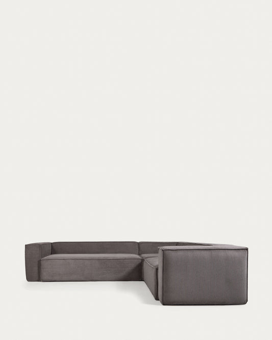 블럭 OEKO-TEX인증 코듀로이 그레이 5인 소파(코너형) 320×290cm