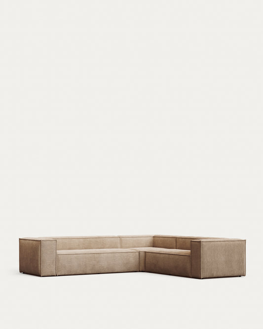 블럭 OEKO-TEX인증 코듀로이 타우페 5인 소파(코너형) 320×290cm