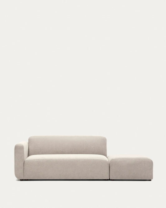 Neom 2 seater modular sofa with back module in beige, 244 cm FSC Mix Credit