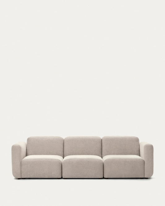 Neom 3 seater modular sofa in beige, 263 cm FSC Mix Credit