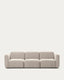 Neom 3 seater modular sofa in beige, 263 cm FSC Mix Credit
