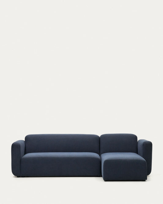 Neom 3 seater modular sofa, right/left chaise longue in blue, 263 cm FSC Mix Credit