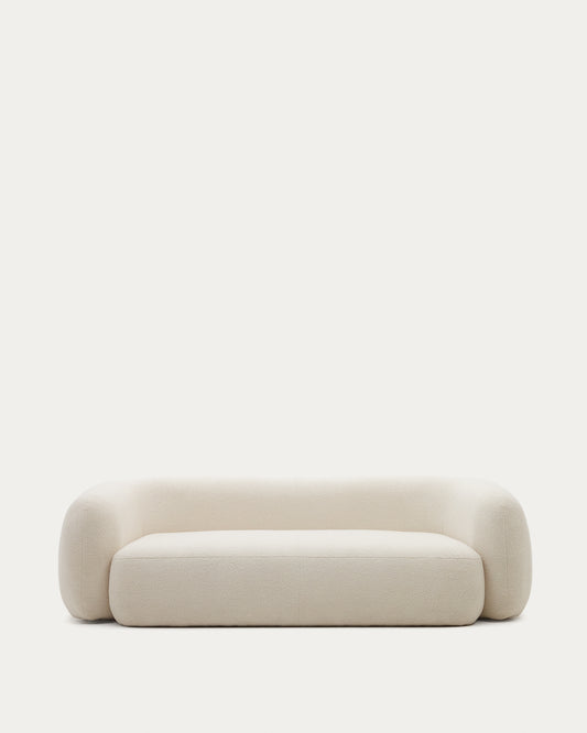 Martina 3-seater sofa in ecru bouclé 246 cm FSC Mix Credit