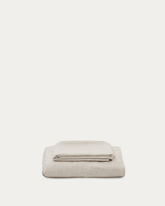 Anarela linen pouffe cover, 80 x 80 cm