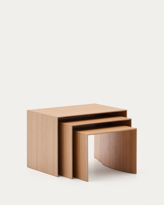 리토 네스팅테이블 커피테이블 3개세트 (오크) FSC Mix Credit 60 x 40 / 51 x 36 / 42 x 31cm