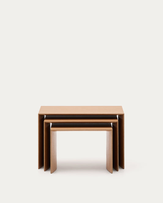리토 커피테이블 3개세트 (오크) 60 x 40 / 51 x 36 / 42 x 31cm