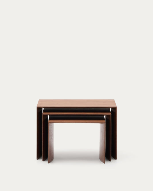 리토 커피테이블 3개세트 (월넛) 60 x 40 / 51 x 36 / 42 x 31 cm