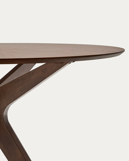 Naanim round table in walnut veneer, Ø 120 cm