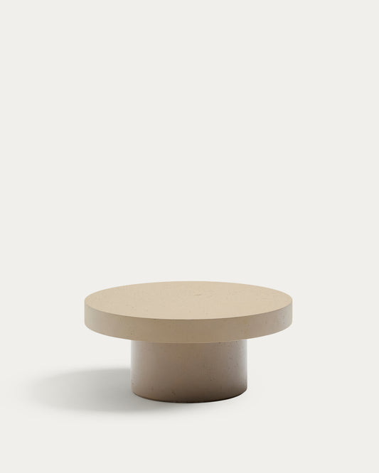 Aiguablava beige cement coffee table Ø66cm