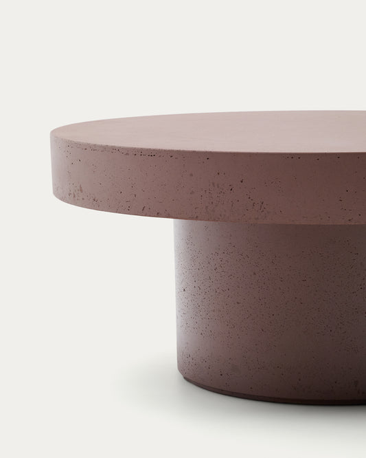 Aiguablava terracotta cement coffee table Ø66cm