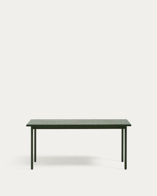 마리나 아웃도어 아연도금 다이닝테이블 182 x 91cm (그린프레임/그린 타일)