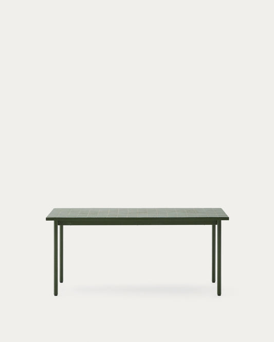 마리나 아웃도어 다이닝테이블 182 x 91cm (그린프레임/그린 타일)