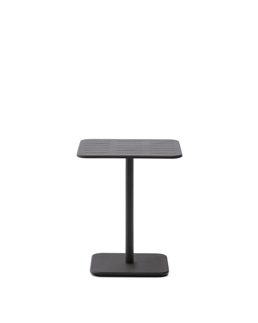 Brai outdoor table in dark grey galvanised steel 70 x 70cm