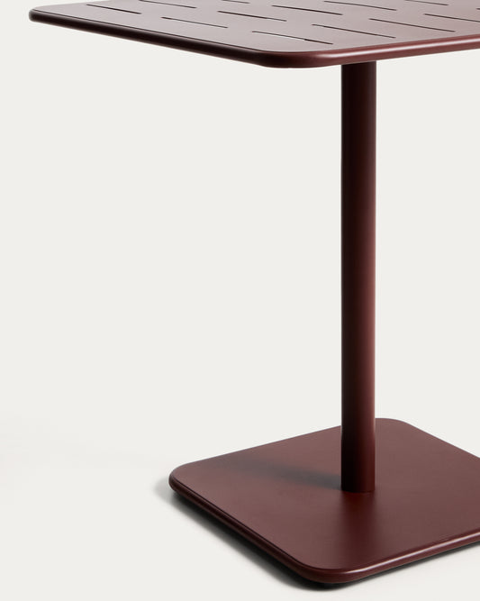 브라이 아웃도어 아연도금 스틸 다이닝 테이블 70 x 70cm (버건디)