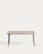 Zivia outdoor table in taupe galvanised steel 90 x 50cm