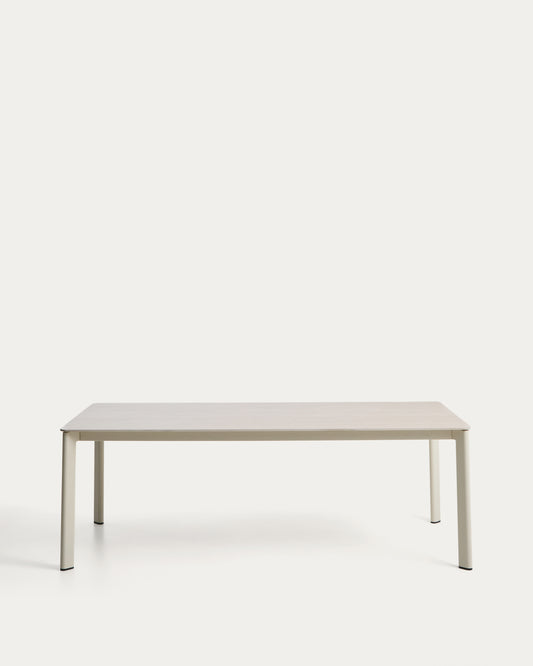아나피 세라믹 스톤 테이블 (에크루 알루미늄) 220 × 100 cm