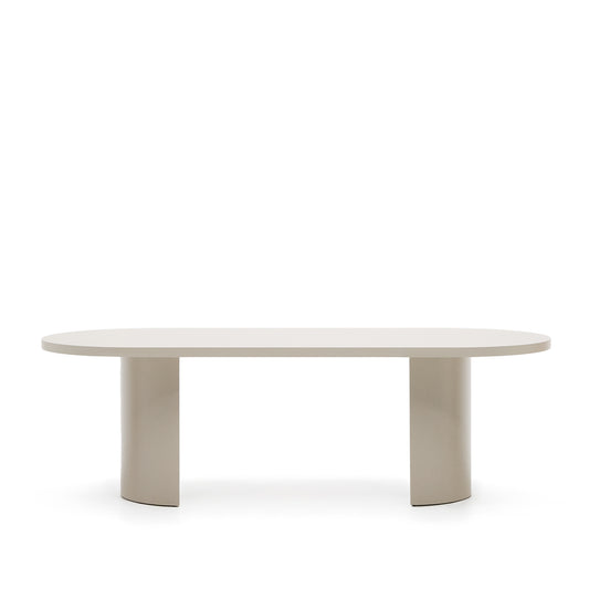 Nealy table in a lacquered MDF in an ecru finish, 240 x 100 cm