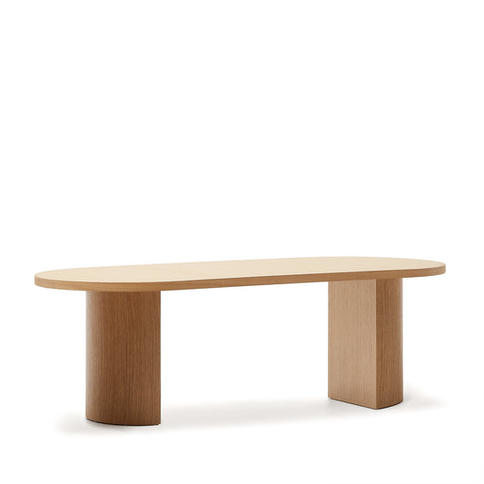 Nealy table with an oak veneer in a natural finish, 240 x 100 cm