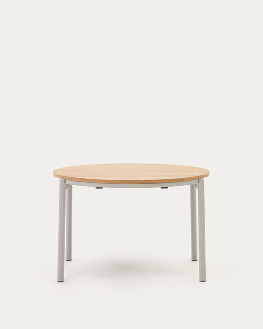 몬트리 오크 천연무늬목 정원형 확장 테이블 Ø 120 (200) cm