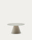 Wilshire tempered glass and metal coffee table with a matte grey finish, Ø 80 cm