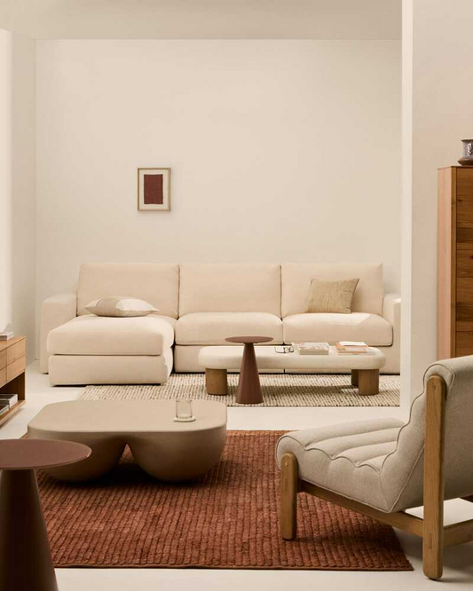 알레아 OEKO-TEX인증 리무버블커버 내추럴 셔닐 모듈형 4인 소파(정면좌측카우치형) 310cm