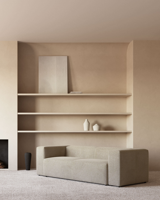 블럭 OEKO-TEX인증 이지클린 베이지 셔닐 3인 소파(일자형) 240cm