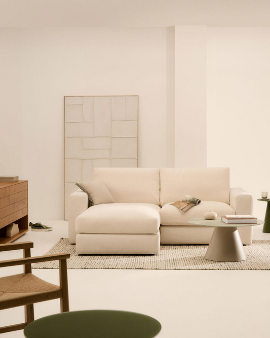 알레아 OEKO-TEX인증 리무버블커버 내추럴 셔닐 모듈형 3인 소파(정면좌측카우치형) 220cm