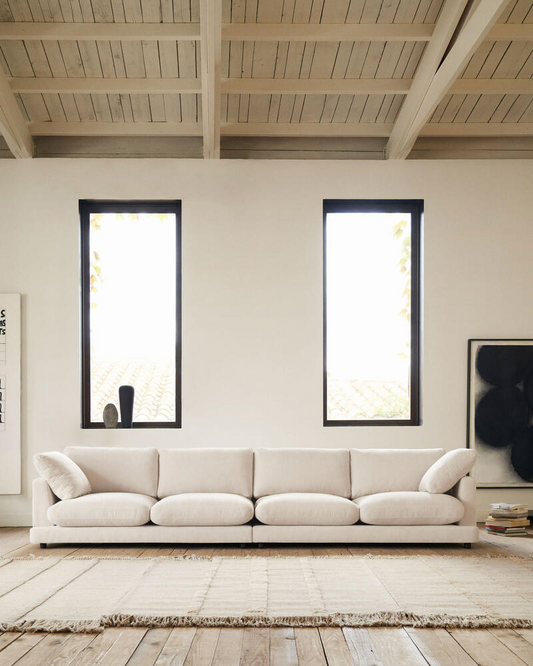 Gala 6-seater sofa beige, 390cm